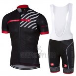 Castelli Cycling Jersey Bib Short 2017 Men Short Sleeve Black
