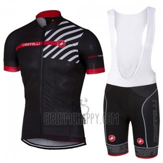 Castelli Cycling Jersey Bib Short 2017 Men Short Sleeve Black