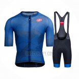 Castelli Cycling Jersey Bib Short 2021 Men Short Sleeve Blue