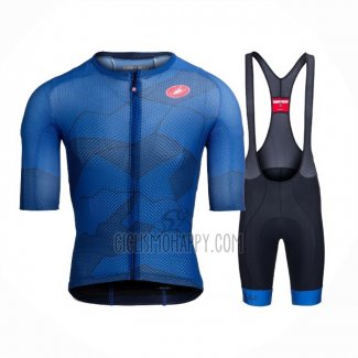 Castelli Cycling Jersey Bib Short 2021 Men Short Sleeve Blue
