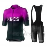Castelli INEOS Cycling Jersey Bib Short 2019 Short Sleeve Black Purple