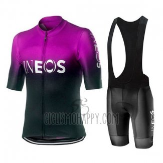 Castelli INEOS Cycling Jersey Bib Short 2019 Short Sleeve Black Purple