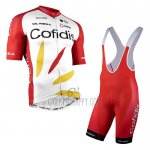 Cofidis Cycling Jersey Bib Short 2021 Short Sleeve Red White
