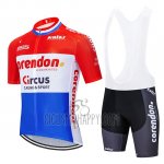 Corendon Circus Cycling Jersey Bib Short 2019 Men Short Sleeve Red White Blue