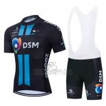 DSM Cycling Jersey Bib Short 2021 Short Sleeve Blue Black