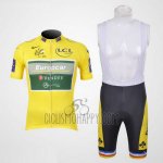 Europcar Lider Cycling Jersey Bib Short 2011 Men Short Sleeve Yellow