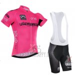 Giro D'italy Cycling Jersey Bib Short 2016 Men Short Sleeve Pink and Black