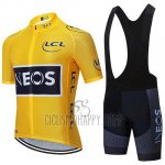 INEOS Cycling Jersey Bib Short 2020 Short Sleeve Yellow Black