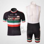 Katusha Cycling Jersey Bib Short 2010 Short Sleeve Black
