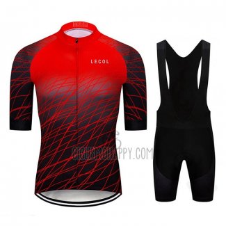 Le Col Cycling Jersey Bib Short 2020 Men Short Sleeve Black Red