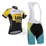 Lotto NL Jumbo Cycling Jersey Bib Short 2015 Short Sleeve Black and Yellow