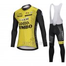 Lotto NL Jumbo Cycling Jersey Bib Tight 2018 Long Sleeve Yellow