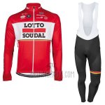 Lotto Soudal Cycling Jersey Bib Tight 2017 Long Sleeve Ml Red