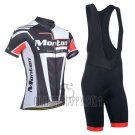 Monton Cycling Jersey Bib Short 2014 Men Short Sleeve Black White