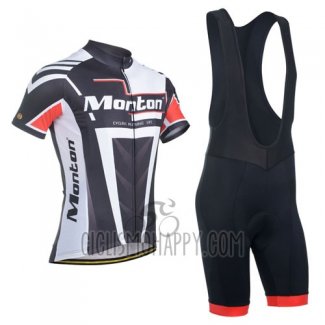 Monton Cycling Jersey Bib Short 2014 Men Short Sleeve Black White