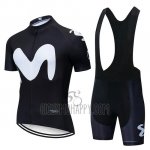 Movistar Cycling Jersey Bib Short 2019 Short Sleeve Black