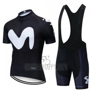 Movistar Cycling Jersey Bib Short 2019 Short Sleeve Black