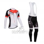 Nalini Cycling Jersey Bib Tight 2014 Men Long Sleeve Black and White