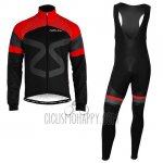 Nalini Cycling Jersey Bib Tight 2019 Men Long Sleeve Black Red