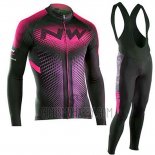 Northwave Cycling Jersey Bib Tight 2019 Men Long Sleeve Black Pink