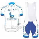 Novo Nordisk Cycling Jersey Bib Short 2017 Men Short Sleeve Novo Nordisk White