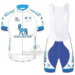 Novo Nordisk Cycling Jersey Bib Short 2017 Men Short Sleeve Novo Nordisk White