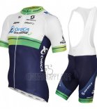 Orica GreenEDGE Cycling Jersey Bib Short 2015 Short Sleeve White and Blue