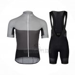 POC Cycling Jersey Bib Short 2021 Men Short Sleeve Gray