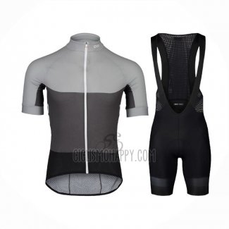 POC Cycling Jersey Bib Short 2021 Men Short Sleeve Gray
