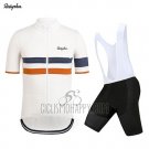 Rapha Cycling Jersey Bib Short 2019 Men Short Sleeve White Orange