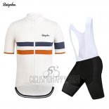 Rapha Cycling Jersey Bib Short 2019 Men Short Sleeve White Orange