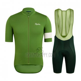 Rapha Cycling Jersey Bib Short 2021 Men Short Sleeve Green