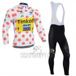 Saxobank Lider Cycling Jersey Bib Tight 2014 Men Long Sleeve White and Red