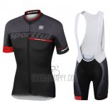Sportful Sc Cycling Jersey Bib Short 2017 Men Short Sleeve Black