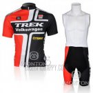 Trek Cycling Jersey Bib Short 2010 Short Sleeve Black and Red