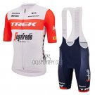 Trek Segafredo Cycling Jersey Bib Short 2023 Men Short Sleeve White