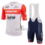 Trek Segafredo Cycling Jersey Bib Short 2023 Men Short Sleeve White