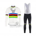 UCI Mondo Campione Trek SegafredoCycling Jersey Bib Tight 2020 Men Long Sleeve