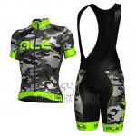 ALE Cycling Jersey Bib Short 2017 Men Short Sleeve Camouflage and Green