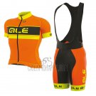 ALE Graphics Prr Bermuda Cycling Jersey Bib Short 2017 Men Short Sleeve Orange and Yellow