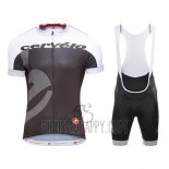 Castelli Cervelo Cycling Jersey Bib Short 2016 Men Short Sleeve White Gray
