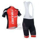 Castelli Cycling Jersey Bib Short 2013 Men Short Sleeve Black and Red