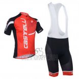 Castelli Cycling Jersey Bib Short 2013 Men Short Sleeve Black and Red