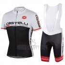 Castelli Cycling Jersey Bib Short 2017 Men Short Sleeve Black and White