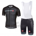 Castelli Cycling Jersey Bib Short 2017 Men Short Sleeve Light Black