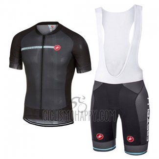Castelli Cycling Jersey Bib Short 2017 Men Short Sleeve Light Black