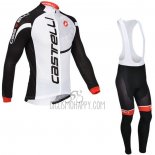 Castelli Cycling Jersey Bib Tight 2013 Men Long Sleeve Black and White