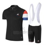 Coq Sportif Tour de France Cycling Jersey Bib Short 2017 Men Short Sleeve Black