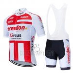Corendon Circus Cycling Jersey Bib Short 2019 Men Short Sleeve Red White