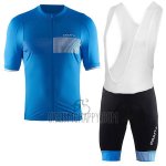 Craft Cycling Jersey Bib Short 2017 Men Short Sleeve Blue